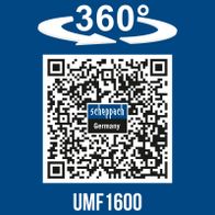 360°-Drehfunktion für UMF1600-Scheppach-Untergestell mit QR-Code für Deutschland