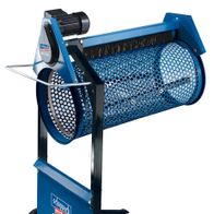 Rollsieb GRS1600 Scheppach Special Edition, seitliche Ansicht, blau und schwarz.