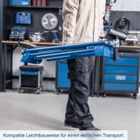 Untergestell für Kappsäge mit kompakter Leichtbauweise für einfachen Transport und stabiler Stand