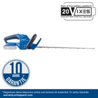 Scheppach Akku-Heckenschere mit 10-jähriger Garantie, 20V-Batterie-System, Produktinformationen für Online-Shop