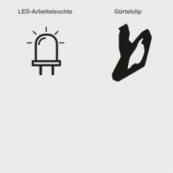 Die Akku-Bohrschrauber BC-BS60BE-X von Scheppach verfügt über eine LED-Arbeitsleuchte und einen Gürtelclip.