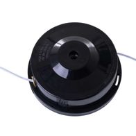 Fadenspule von Scheppach, von oben fotografiert. Mit weißem Faden. Artikelnummer 79107007200mm, SL5.5x75mm, SL6.5x75mm.