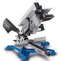 Tisch-, Kapp- und Gehrungssäge HM100T von Scheppach, gezeigt von vorne.