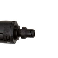 Einstellbare Spritzdüse von Scheppach, gezeigt von der Seite.