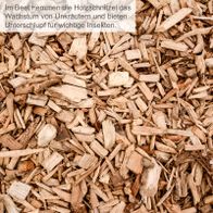 Holzschnitzel im Beutel zur Verarbeitung durch Gartenhäcksler – Hemmung von Unkrautwachstum und Bereitstellung von Nährstoffen für Insekten