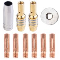 Zubehör-Set für Scheppach (DIY) WSE4000Multi. Gezeigt von vorne. Enthält verschiedene Düsen und eine Mutter.