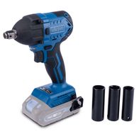 Scheppach Akku-Schlagschrauber mit integriertem Akku und drei Schraubendreher-Bohrern