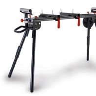 Scheppach Werkbank mit Rollen und verstellbaren Beinen für stabilen Stand.