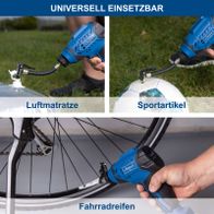 Scheppach Akku-Handkompressor mit Set für Luftmatratzen, Fahrradreifen und Sportartikel – universeller Kompressor für DIY-Projekte