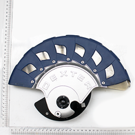 Scheppach-Sägeblattschutz für Unterseite mit Markierung und Halterung