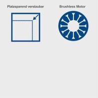 Der Akku-Rasenmäher BC-MP220-X von Scheppach ist platzsparend verstaubar und verfügt über einen bürstenlosen Motor.