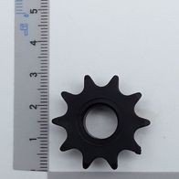 Kettenrad Z10 Bohr.Ø10 von Scheppach, Ansicht von vorne, Durchmesser etwa 4 cm.
