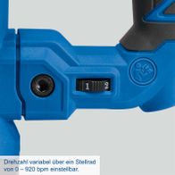 Variable Drehzahl-Einstellrad für 0–920 U/min auf Bohrhammer DH1500 Plus