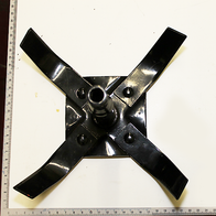 Scheppach-Meßskala mit vier Messarmen und zentralem Messfuß