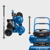 Der Scheppach Ultra-Silent Kompressor HC20Si-Twin bietet 200 % längere Lebensdauer, 200 Liter/Minute, 10 bar Druck und ist bis zu 80 % leiser mit nur 54 dB(A).