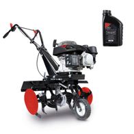 Scheppach-Motorhacke mit Benzinmotor (150 cc), 3,5 PS, 24 Messer, 130 mm Frästiefe und 360/560 mm Fräsbreite