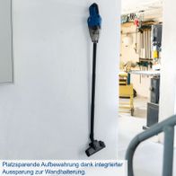 Der Akku-Handstaubsauger C-HVC150-X von Scheppach bietet platzsparende Aufbewahrung dank integrierter Aussparung zur Wandhalterung. Mit 560 ml Fassungsvermögen, Faltenfilter F9 Filterklasse und 10 kPA Saugleistung. Ohne Akku & Ladegerät.