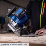 Verstellbarer Schnittwinkel von 0° bis 48° für präzise Schnitte
