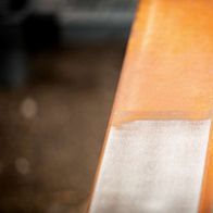 Siliziumkarbidbürste von Scheppach, gezeigt von der Seite.