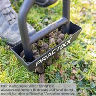 Auffangbehälter für ausgestochene Erdreste mit effizienter Sammelfunktion für Rasenlüfter