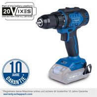 Scheppach Akku-Bohrschrauber mit 10-jähriger Garantie als Teil der 20-Vixes-Batterieplattform
