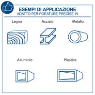 The Scheppach DP16VLS drill press is suitable for precise drilling in wood, metal, steel, aluminium, and plastic. It features a laser for accurate alignment and a 45° tiltable table.
