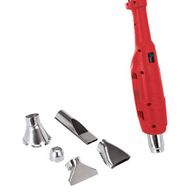 Heißluft-Unkrautvernichter HAW2000 von Scheppach mit fünf Düsen, von der Seite fotografiert.