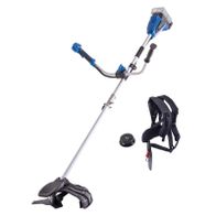 Scheppach Akku-Freischneider mit Schultergurt und Halterung für Akku-Ladegerät