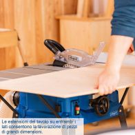 Scheppach Tischkreissäge mit ausziehbaren Tischarmen für große Arbeitsstücke
