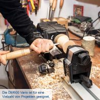Lathe machine DM600 Vario mit vielfältigen Projekten geeignet, Werkstückbearbeitung auf 600 mm Länge