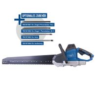 Scheppach-Elektro-Universalsäge mit optionalen Sägeblättern für Ziegel, Porenbeton, Holz und Isolierung