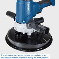 Wall and ceiling sander featuring an adjustable handle for enhanced control during operation