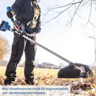Anti-Vibrations-Technologie für ergonomisches Arbeiten mit Akku-Freischneider