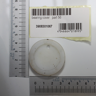 Scheppach Lagergehäuse-Teil (Bearingschutzkappe) mit Beschriftung und Barcode