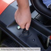 E-Start- oder Seilzugstart-Funktion für einfachen Anlauf des Rasenmähers