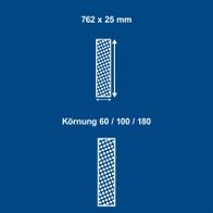 Scheppach-Drehmessdorn mit Maßen 762 x 25 mm und Kornstufen 60/100/180