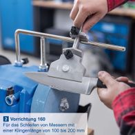 Scheppach-Schleifvorrichtung für Messer mit Klingenlänge 100–200 mm