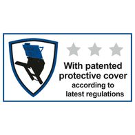 Tilting Log Saw HS510 with patented protective cover according to latest regulations.