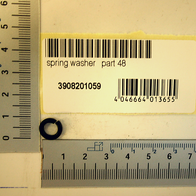 Scheppach Federring A6 – Teilstück mit Beschriftung und Barcode