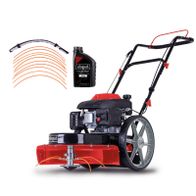 Scheppach-Wiesenmäher WMP161-56 mit Ersatzfäden und Motoröl, inkl. Schnittbreite und Schnitthöhe