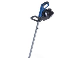 Akku Schneefräse BC-SNB410-X Scheppach SET, 40 cm Arbeitsbreite, Brushless, Drehzahlregulierung, 2-Punkt Sicherheitsschalter, inkl. 2x Akku. Gezeigt von der Seite.