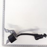 Zündspule von Scheppach, gezeigt von der Seite mit einem Lineal zur Größenveranschaulichung.