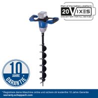 10-jährige Garantie für dieses Scheppach-Werkzeug mit Online-Registrierung für kostenlose Garantie