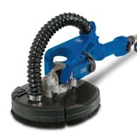 Wand- und Deckenschleifer DS920 von Scheppach, seitliche Ansicht mit Schleifteller und Handgriff.
