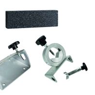 Drechsler-Set für Nassschleifmaschinen von Scheppach. Gezeigt von der Seite.