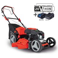 Scheppach-Gasrasenmäher MS200-51E mit Akku- und Ladegerätset für die 20VIXES-Plattform