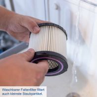 Wäschbarer Faltenfilter für präzise Staubpartikelabscheidung