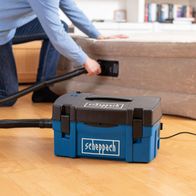 Absauganlage HD2P Scheppach mit 1250W Leistung, Kunststoffgehäuse, inkl. Bohr-Absaugdüse und Saug-Blasdüse. Ideal für präzises Absaugen von Staub und Spänen.