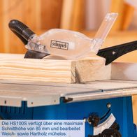 Scheppach Tischkreissäge HS100S mit maximaler Schnitthöhe von 85 mm, für präzise Holzverarbeitung