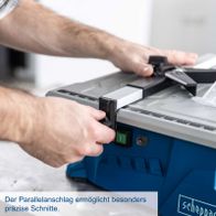 Parallelführung für präzise Schnitte auf Scheppach-Stein- und Fliesenschneider